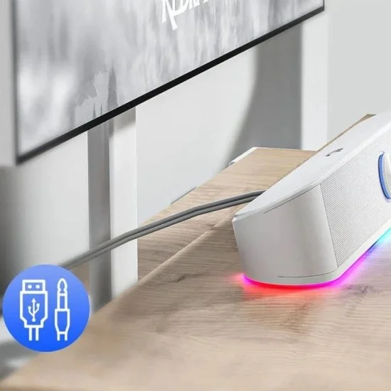 Redragon Adiemus Wired Speaker - White